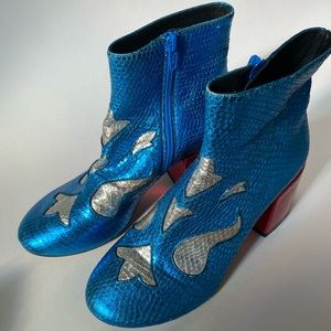 Madison margelia MM6 metallic snake skin bootie